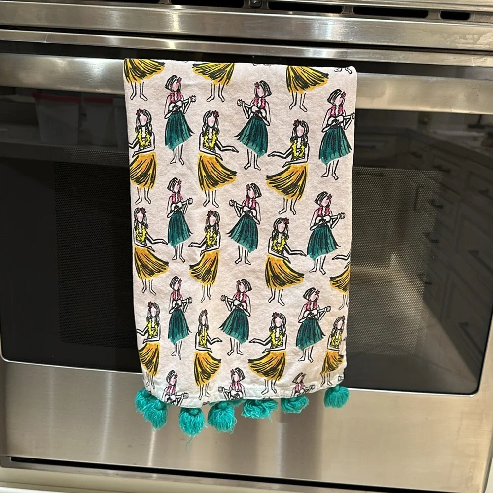 Hawaiian print kitchen towel